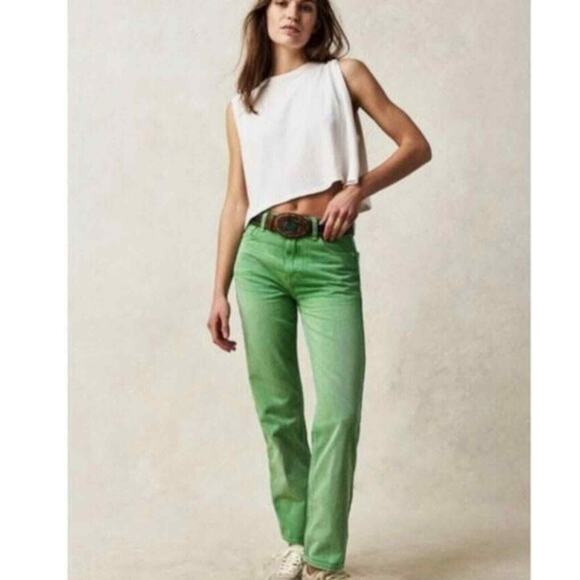 #288 NWT-Free People We The Free The Pacifica High Rise Slim Straight Leg Size28 - Picture 1 of 4